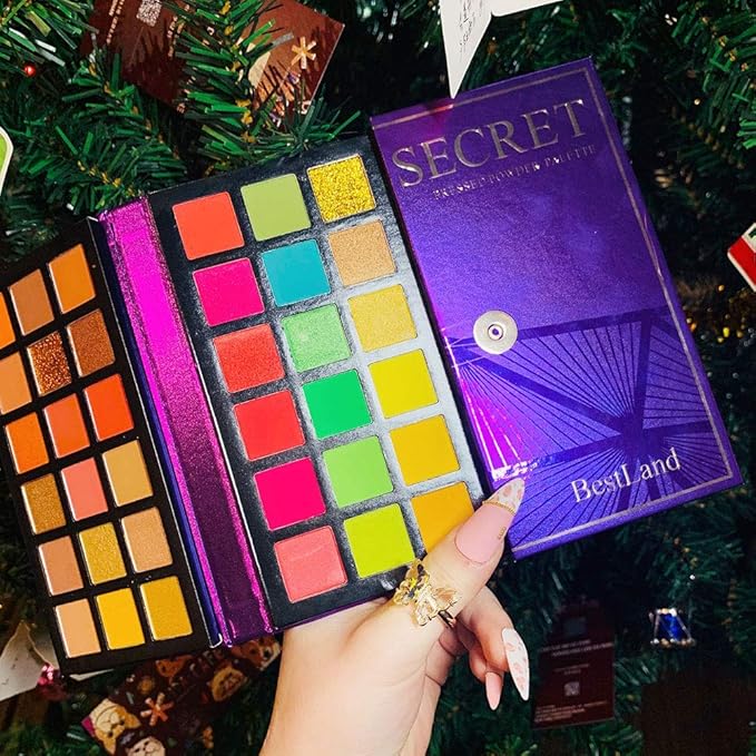 72 Colors Ultra Secret Eyeshadow Palette, 4 in1 Color Board Matte Shimmer Glitter Nude Natural All In One Makeup Palette Blendable Pigmented Make Up Eye Shadow Pallet Gift Ki